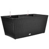 DMC Resin Indoor/Outdoor Rectangular Self-Watering Wicker Vista Planter, Black, 32in DMC Resin Indoor/Outdoor Rectangular Self-Watering Wicker Vista Planter, Black, 32in