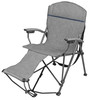 Zenithen Limited Gray Folding Hard Armed Chair w/ Foot Rest