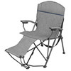 Zenithen Portable Outdoor Folding Chair with Foot Rest, Gray