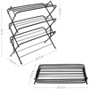 Zenree 4-Tier Foldable Metal Shoe Rack Organization Shelves, Matte Black