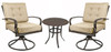 Courtyard Creations Bellevue 3-Piece Swivel Chair Bistro Set - Espresso Brown