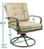 Courtyard Creations Bellevue 3-Piece Swivel Chair Bistro Set - Espresso Brown