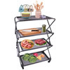Zenree 4-Tier Foldable Steel Shelf with Casters, Powder-Coated Finish, Removable Mesh Trays, 39"H