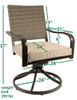 Garden Elements Bellevue Aluminum Woven Back Swivel Rocker, Taupe (Pack of 2)