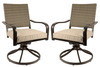 Garden Elements Outdoor Aluminum Bellevue Dining Patio Set, 4 Chairs and Table, Brown, 40"