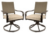 Garden Elements Outdoor Aluminum Bellevue Dining Patio Set, 4 Chairs and Table, Brown, 40"