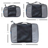 TravelWise Luggage Organizing Packing Cube Set – Zippered Mesh Bags, Silver, 3 Sizes