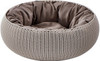 Keter by Curver Knit Cozy Resin Plastic Pet Bed, Cat Bed & Dog Bed with Cushion, Small Dogs to Medium Cats, Sandy Beige