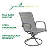 Garden Elements Patio Swivel Rocker Chairs (Set of 2) – Powder-Coated Steel Frame & Breathable Fabric – Gray