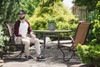 Garden Elements Sienna Swivel Rocker Metal Patio Chair, Brown Espresso Finish (Pack of 2)