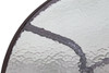 Garden Elements Outdoor Dining Table Patio Furniture, Round Steel Base and Rim with Waterwave Glass Top, Brown, 40"
