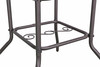 Garden Elements Outdoor Dining Table Patio Furniture, Round Steel Base and Rim with Waterwave Glass Top, Brown, 40"