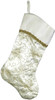 Long Hah Tai Embroidered Christmas Stockings, Silver and Gold, 2-Piece Set