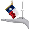 Old World Christmas Blown Glass Ornament for Christmas Tree, Texas State Flag