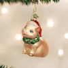 Old World Christmas Glass Blown Ornament, Holly Pig (With OWC Gift Box)