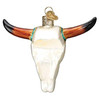 Old World Christmas Blown Glass Ornament for Christmas Tree, Southwestern Steer Skull