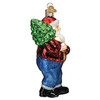 Old World Christmas Glass Blown Ornament, Lumberjack Santa, 5" (With OWC Gift Box)