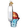 Old World Christmas Glass Blown Ornament for Christmas Tree, Basketball Hoop