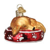 Old World Christmas Blown Glass Ornament for Christmas Tree, Sleepy Golden Retriever
