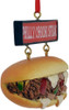 Kurt Adler Philly Cheese Steak Sandwich with Sign Ornament 2.5
