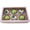 Kurt Adler Glass Ball Christmas Tree Ornament Set, Irish Design, Silver & Light Green 3" (6-Count) Kurt Adler Glass Ball Christmas Tree Ornament Set, Irish Design, Silver & Light Green 3" (6-Count)