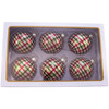 Kurt Adler Plaid Glass Ball Ornaments, 6-Piece Box, 3"