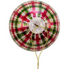 Kurt Adler Plaid Glass Ball Ornaments, 6-Piece Box, 3"