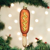 Old World Christmas Glass Blown Ornament Corn Dog, 5.25" (With OWC Gift Box)