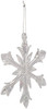 Kurt Adler Iridescent Snowflake Glass Ornaments, 2" (12-Piece Box Set)