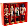 Kurt Adler Wooden Nutcracker Ornaments, 5" (Set of 4)