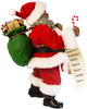 Kurt Adler Fabriche Collection, African American Santa with List & Candy Cane, 10.5"