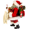 Kurt Adler Fabriche Collection, African American Santa with List & Candy Cane, 10.5"