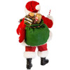 Kurt Adler Fabriche Collection, African American Santa with List & Candy Cane, 10.5"