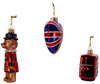 Kurt Adler Glass British Ornaments, 3-Piece Set