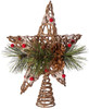 Kurt Adler Natural Festive Star Tree Topper with Pinecones, 11in