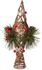 Kurt Adler Natural Festive Star Tree Topper with Pinecones, 11in