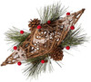 Kurt Adler Natural Festive Star Tree Topper with Pinecones, 11in