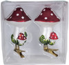 Kurt Adler Mushroom Clip-On Glass Ornaments, 2-Piece Box Set
