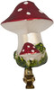 Kurt Adler Mushroom Clip-On Glass Ornaments, 2-Piece Box Set