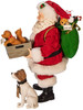 Kurt Adler Fabriche Adopt-A-Pet Santa With Dog, 2-Piece Set, 10.5"