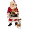 Kurt Adler Fabriche Tabletop Christmas Figurine, Adopt-A-Pet Santa with Dog, 10.5" (2-Piece Set)