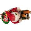 Kurt Adler Fabriche Tabletop Christmas Figurine, Adopt-A-Pet Santa with Dog, 10.5" (2-Piece Set)