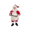 Kurt Adler Fabriche Tray Face Cake Santa Christmas Figurine, 10.5in