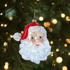 Kurt Adler Glass Ornament for Christmas Tree, Santa Head