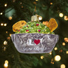 Kurt Adler Noble Gems Glass Ornament for Christmas Tree, "I Love Guacamole" Bowl