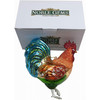 Kurt Adler Noble Gems Glass Ornament for Christmas Tree, Vibrant Rooster