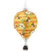 Kurt Adler Noble Gems Glass Ornament for Christmas Tree, Hot Air Balloon with Bees
