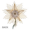 Kurt Adler 5-Point Capiz Star With Rays and Beads Lighted Treetop, 10"