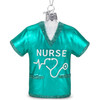 Kurt Adler Noble Gems Glass Ornament for Christmas Tree, Nurse Scrubs Shirt