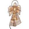 Kurt Adler 10-light Capiz Angel with Vines & Pearls Lighted Treetop, 10"